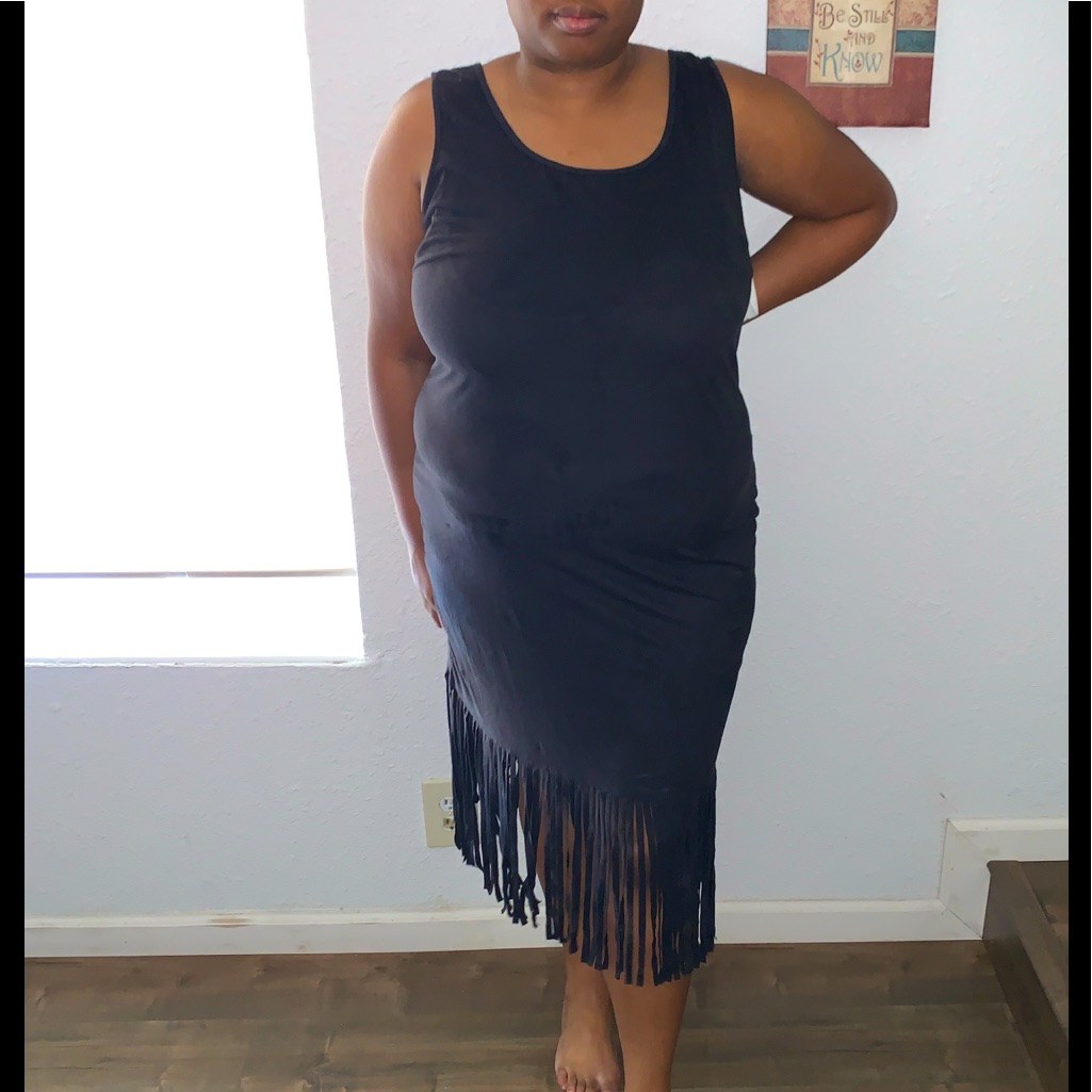 New | Plus Size Fringe Dress